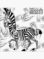 coloriage Madagascar marty le zebre